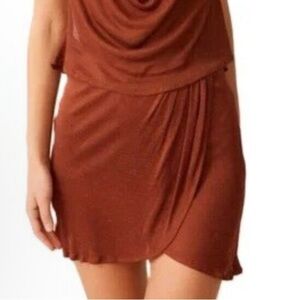 Savannah Morrow AYRA Skirt Bamboo Tulip Hem Paprika Small